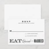 & BE MARRIED | RSVP 3,5 x 5 Kaartje (Voorkant / Achterkant)