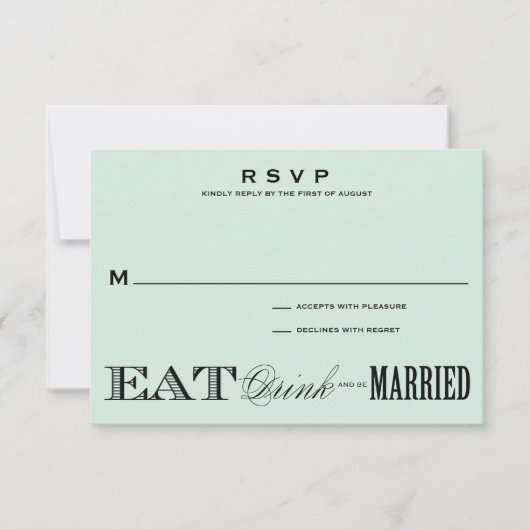 & BE MARRIED | RSVP 3,5 x 5 Kaartje (Voorkant)