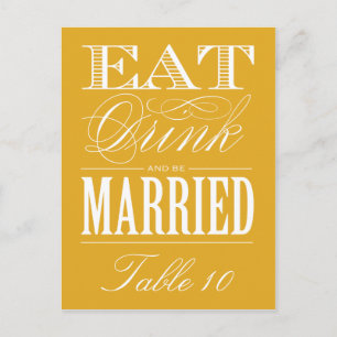 & BE MARRIED   TABEL NUMMER BRIEFKAART