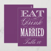 & BE MARRIED | TABEL NUMMER BRIEFKAART (Voorkant / Achterkant)