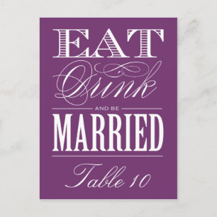 & BE MARRIED   TABEL NUMMER BRIEFKAART