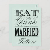 & BE MARRIED | TABEL NUMMER BRIEFKAART (Voorkant / Achterkant)