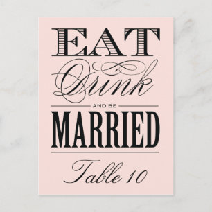 & BE MARRIED   TABEL NUMMER BRIEFKAART