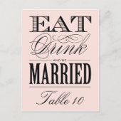 & BE MARRIED | TABEL NUMMER BRIEFKAART (Voorkant)