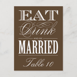& BE MARRIED TABEL NUMMER BRIEFKAART