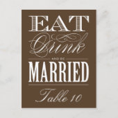& BE MARRIED | TABEL NUMMER BRIEFKAART (Voorkant)