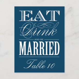& BE MARRIED   TABEL NUMMER BRIEFKAART