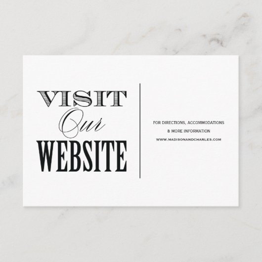 & BE MARRIED | WEDING WEBSITE-KAART INFORMATIEKAARTJE (Voorkant)