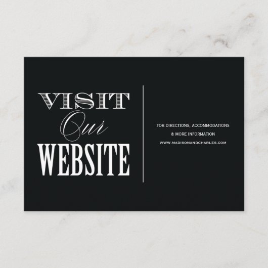 & BE MARRIED | WEDING WEBSITE-KAART INFORMATIEKAARTJE (Voorkant)