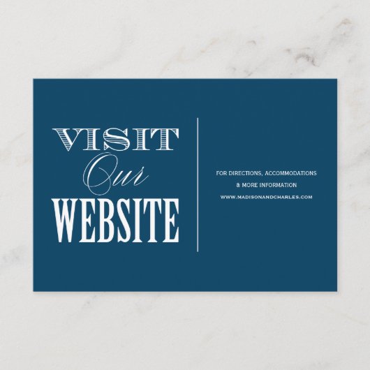 & BE MARRIED | WEDING WEBSITE-KAART INFORMATIEKAARTJE (Voorkant)