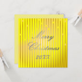 Be Merry and Shine Bright Flat Wenskaart Kaart (Voorkant / Achterkant in situ)