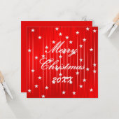 Be Merry and Shine Bright Flat Wenskaart Kaart (Voorkant / Achterkant in situ)