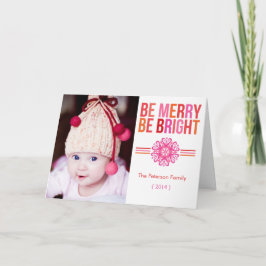 BE MERRY BE BRIGHT FolGHT Feestdagen Kaart
