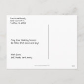 BE MERRY BE BRIGHT Photo Holiday Briefkaart (Achterkant)