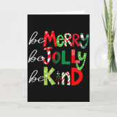 Be Merry Be Jolly Be Kind Merry Christmas Teacher  Kaart (Voorkant)