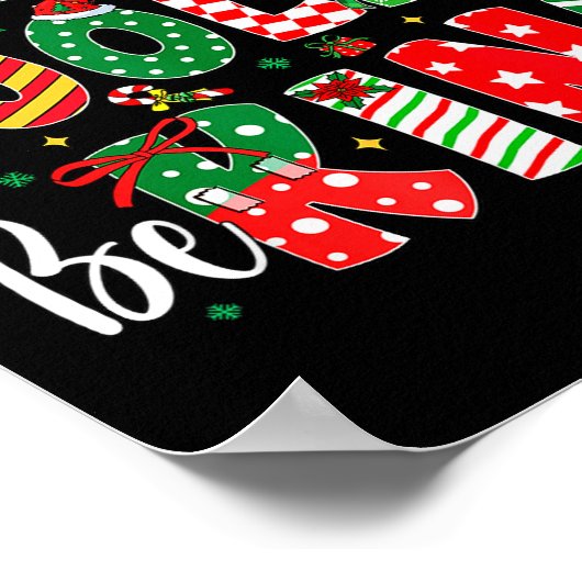 Be Merry Be Jolly Be Kind Merry Christmas Teacher  Poster (Hoek)