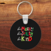 Be Merry Be Jolly Be Kind Merry Christmas Teacher Sleutelhanger (Voorkant)