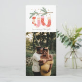 Be Merry & Bright Christmas Vertical 2 Foto Kaart (Staand voorkant)