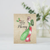 Be Merry Christmas Wenskaart Briefkaart (Staand voorkant)