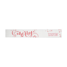 BE MERRY HOLIDAY decoratie grillig rood script