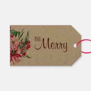 Be Merry Holiday Gift Label Cadeaulabel