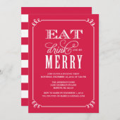 BE MERRY | VERZOEK VAN DE PARTIJ VAN HOLIDAAG KAART (Voorkant / Achterkant)