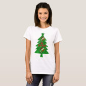 Be Merry Wine Christmas Tree Rood Groen T-shirt (Voorkant volledig)