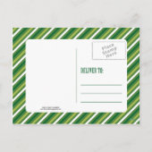 BE MERRY WITH STRIPES | HOLIDAY PHOTO POST CARD FEESTDAGENKAART (Achterkant)