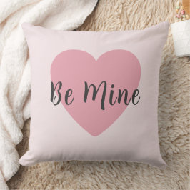 Be Mine Blush Pink Heart Valentine's Day  Kussen