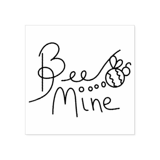 Be Mine Bumblebee Rubberstempel (Afrduk)