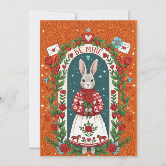 Be Mine Bunny Valentine Card Feestdagenkaart