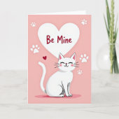 Be Mine Cat Love Card Kaart (Voorkant)