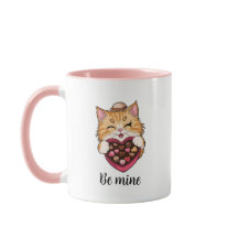 Be Mine Cat: Valentijnsdag Kawaii Cat met Snoep