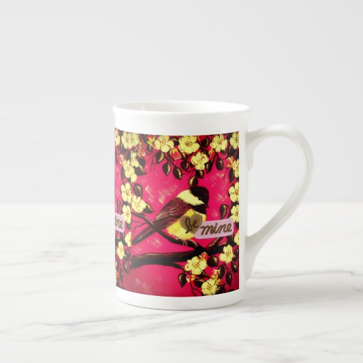 Be Mine Chickadee Cup Porselein Kop (Rechts)