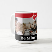 Be Mine Custom 3 Foto's Valentijns Kaart Koffiemok (Voorkant links)