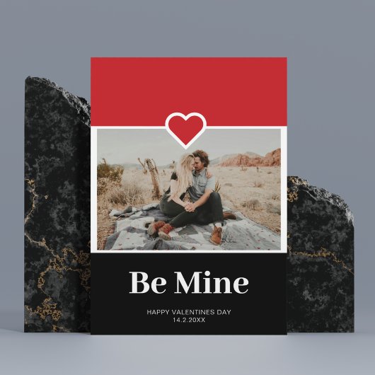 Be Mine Custom Photo Valentijnsdag Kaart
