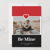Be Mine Custom Photo Valentijnsdag Kaart (Voorkant)