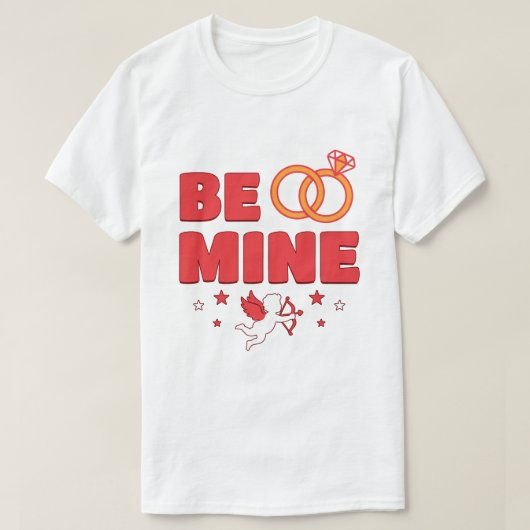 Be Mine, Cute cupid Valentines  T-shirt (Design voorkant)