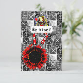 BE MINE Dansende Queen Las Vegas Style Valentijn Bedankkaart (Staand voorkant)