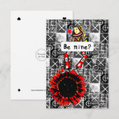 BE MINE Dansende Queen Las Vegas Style Valentijn Bedankkaart (Voorkant / Achterkant)