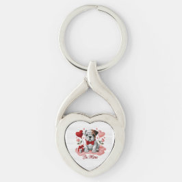 Be Mine English Bulldog Valentijn Sleutelhanger
