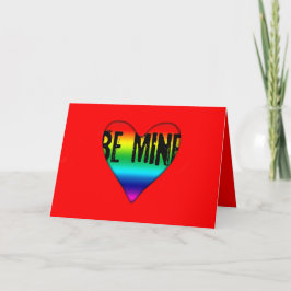 Be Mine Gay Rainbow Love Valentijn groet Feestdagen Kaart