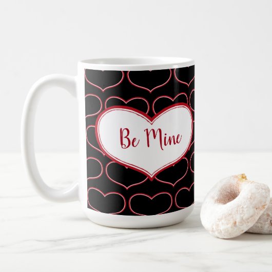 Be Mine Graphic Design Harten Koffiemok (Met donut)