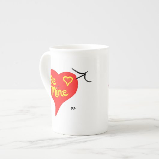 Be Mine Happy Valentijn Bone China Mok (Links)