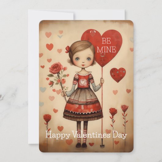 Be Mine Happy Valentijnsdag vakantie Kaart (Voorkant)