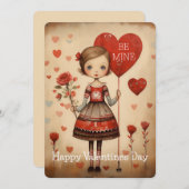 Be Mine Happy Valentijnsdag vakantie Kaart (Voorkant / Achterkant)