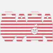 Be Mine Happy Valentine's Day Heart Chalk Stripes Bedankdoosjes (Ongevouwen)