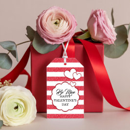 Be Mine Happy Valentine's Day Heart Chalk Stripes Cadeaulabel