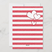 Be Mine Happy Valentine's Day Heart Chalk Stripes Feestdagenkaart (Achterkant)