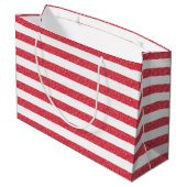 Be Mine Happy Valentine's Day Heart Chalk Stripes Groot Cadeauzakje (Achterkant Gekanteld)